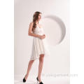 Robe en dentelle blanche pour femme